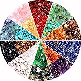 1000PCS Crystal Stone Beads for Jewelry Making, Natural Chip 5-8mm Irregular Gemstones Multicolored Rock Loose Beads for Ring, Earrings, Necklace, Bracelet Making DIY Art Crafts