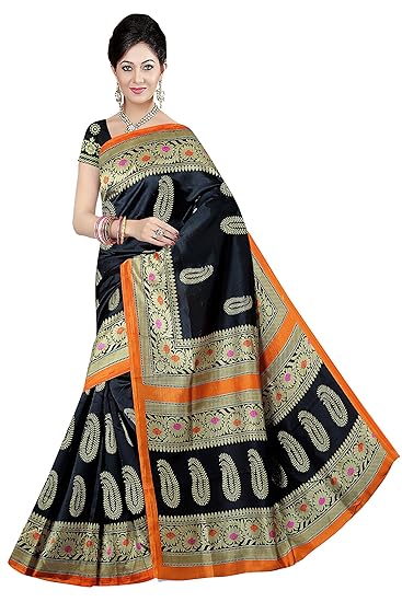 Winza Designer Womens Silk Saree with Blouse (ART-01)