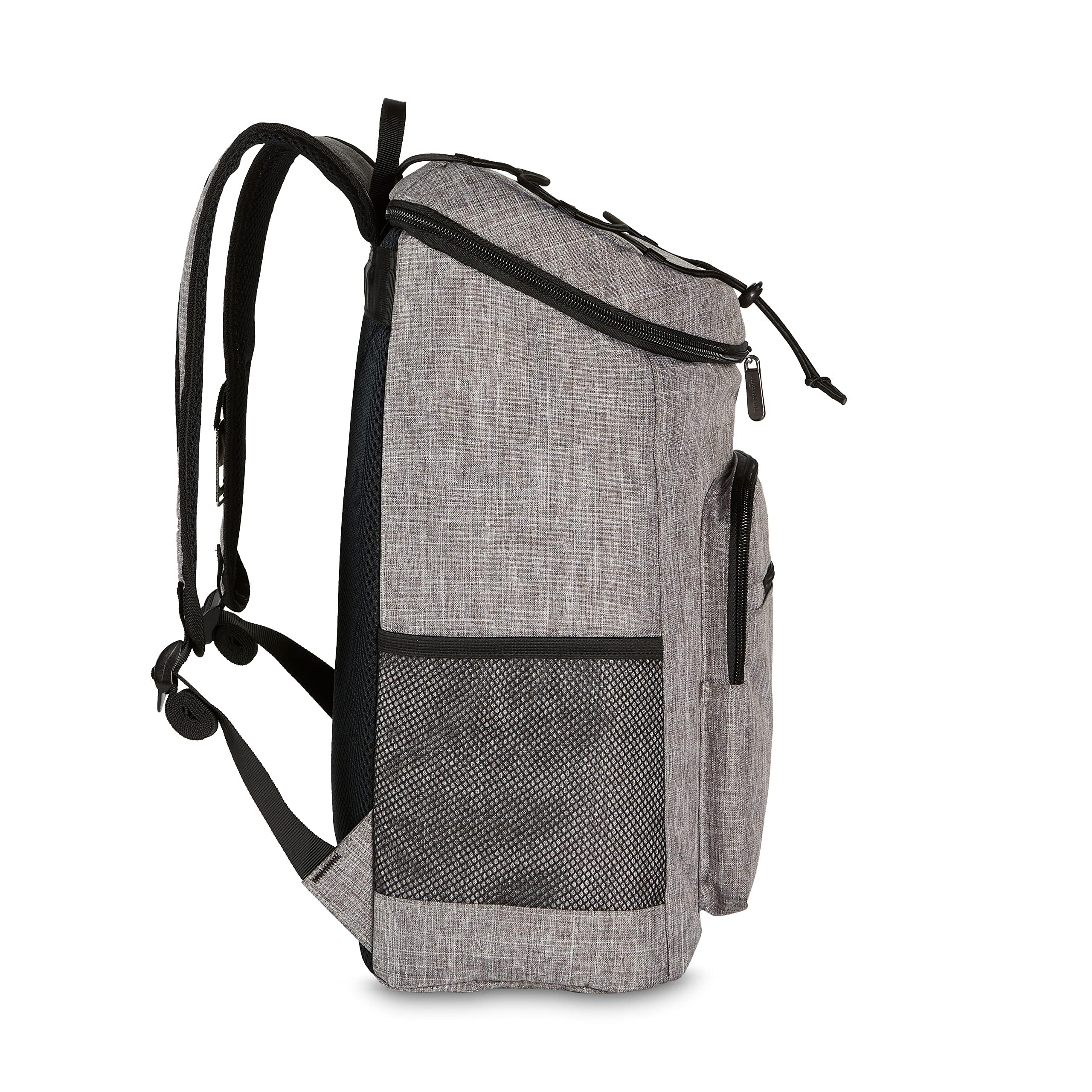Amazon Basics Insulated Cooler Backpack, 30 Can Capacity, Leak-Proof Design, Gray
