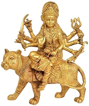 Exotic India Mother Goddess Durga - Brass Statue