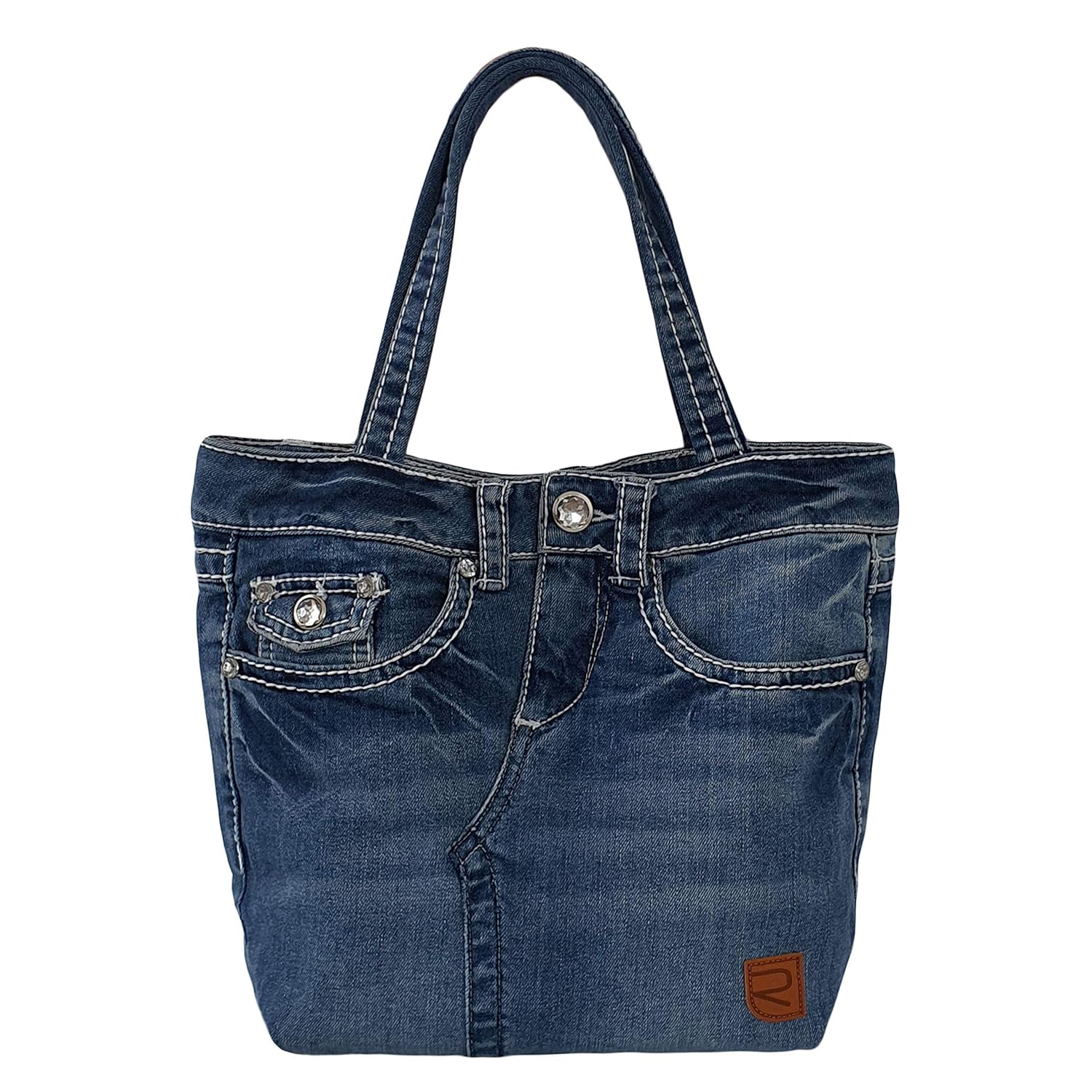 Trapez Handtasche Damen - Schicke Shopper Tasche Aus Weichem Kunstleder Mit Abnehmbarem Riemen