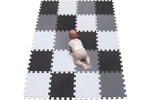 YIMINYUER® 20 Tiles (30cm×30cm×1cm Each Tile) Baby Soft Puzzle Play Mats, Kids Thick EVA Foam Floor, Toddlers & Children's Soft Interlocking Mat R01R04R12G301020