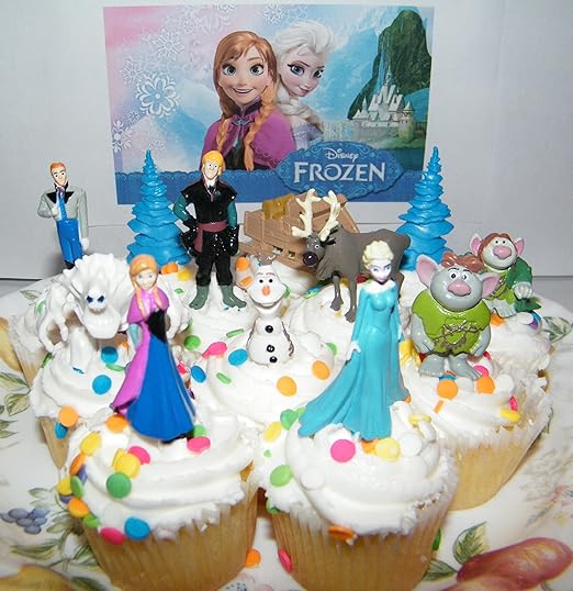 Amazon Com Disney Frozen Movie Figure Deluxe Cake Toppers