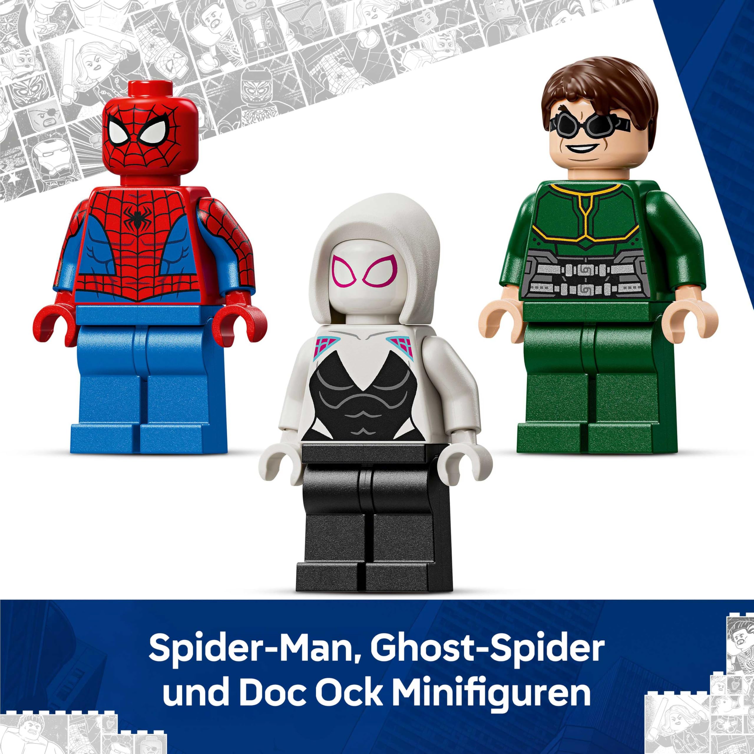 LEGO | Mech-Duell: Spider-Man vs. Doc Ock - Superhelden Spielzeug mit 2 Actionfiguren, 3 Minifiguren, Shootern - Konstruktionsspielzeug für Kinder - Geschenk für Jungen ab 6 Jahren und Mädchen - 76338 5