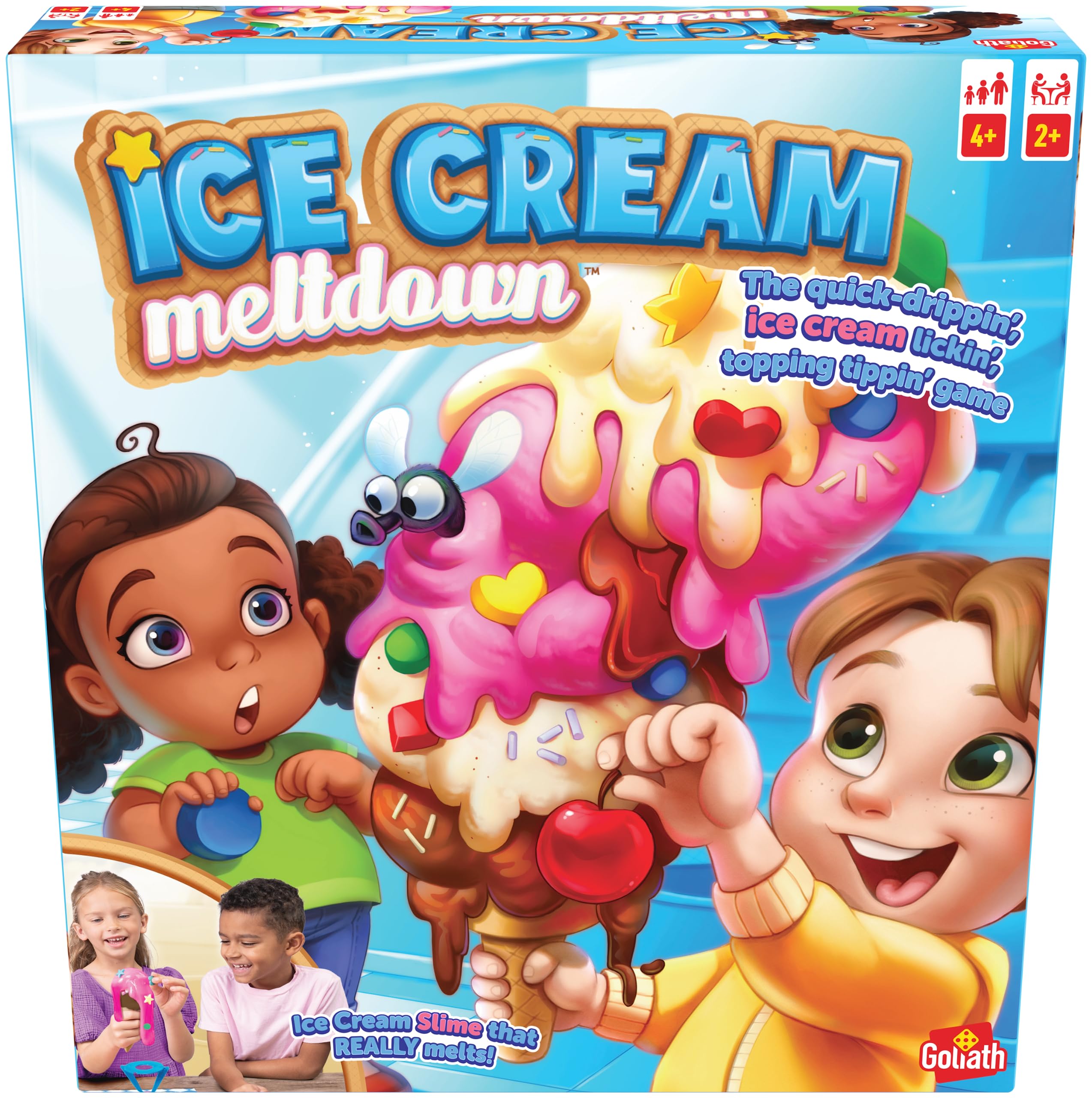 Goliath Games Ice Cream Meltdown: The Quick-Drippin', Ice Cream Lickin', Topping Tippin' Game! | Kids Action Games | For 2+ Players | Ages 4+