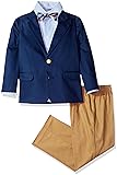 Izod boys 4-Piece Suit Set with Dress Shirt, Bow