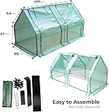 DIVCHI Mini Greenhouse Tunnel with 2 Zipper Doors Green House view 5