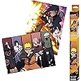 ABYSTYLE Naruto Shippuden Boxed Poster Set Includes 2 Unframed Mini Posters 15" x 20.5" Featuring Naruto, Sasuke, Sakura, Kakashi & Itachi Anime Manga Wall Art for Bedroom Office Room Decor
