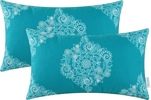 Amazon Com Calitime Pack Of 2 Cozy Bolster Pillow Cases Covers