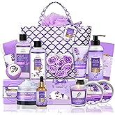 Gift for Women, Spa Gift Baskets for Women - 17pcs Lavender Sets with Body Lotion, Bubble Bath, Relaxing Bath Sets, Birthday Christmas Gifts for Her, Spa Kit for Mom Wife Sister Friend