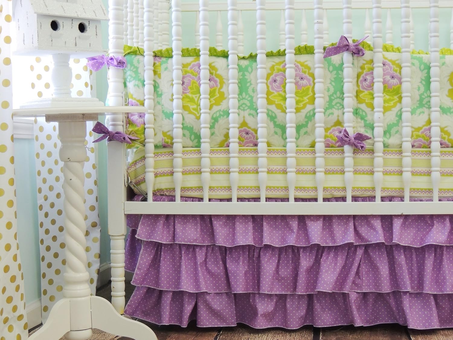 emerald green crib bedding
