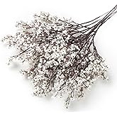 Flojery Artificial Baby Breath Flowers 10pcs Silk White Babys Breath Real Touch Flowers for Wedding Party DIY Wreath Floral Arrangement Home Decoration