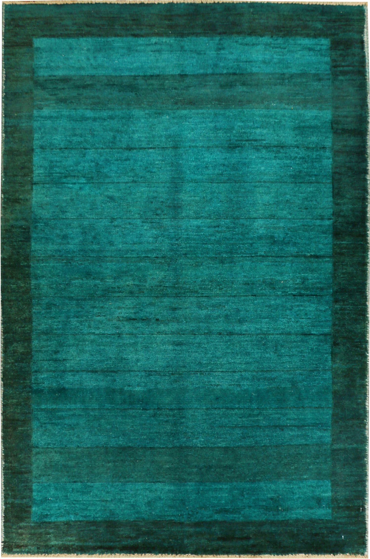 Turquoise Persian Gabbeh Handmade Oriental Blue Rug-132, Made in Afghanistan, Plain, Beautiful, modern/contemporary and bold color rug