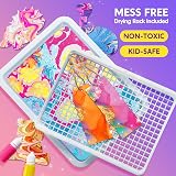 Klever Kits Water Marbling Paint for Kids - Metallic Gold + 6 Colors view 2
