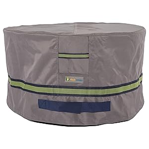 Duck Covers Soteria Rainproof 32" Round Patio Ottoman/Side Table Cover