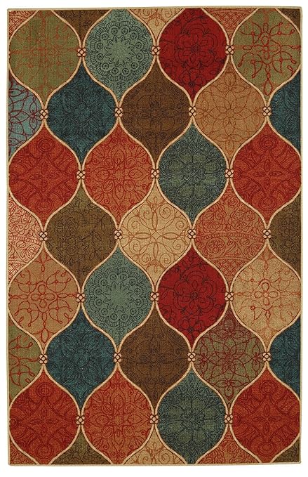 Amazon Mohawk Home Soho Riza Tile Fret Ogee Printed Area Rug 7