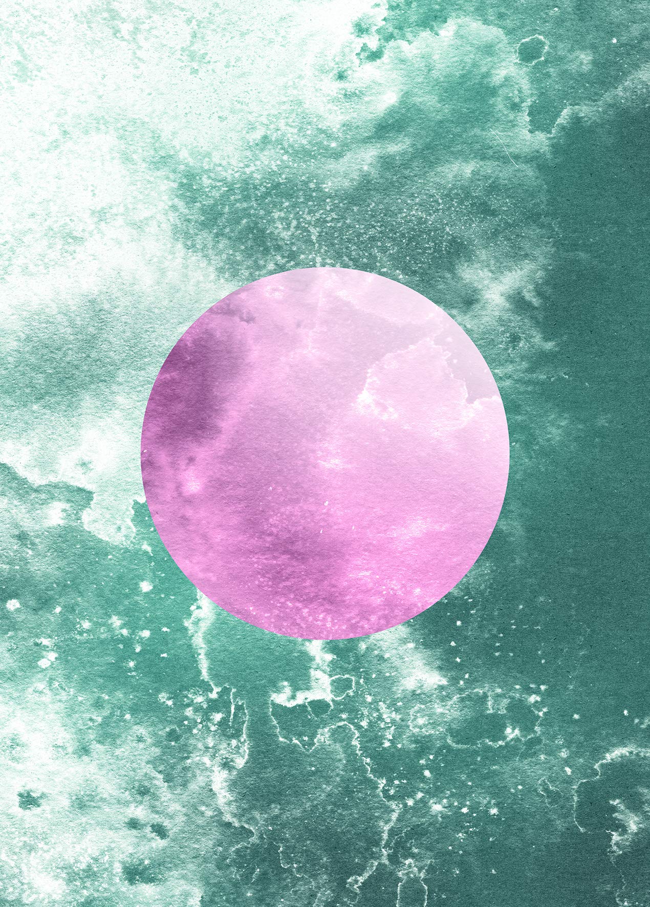 Komar Wall Picture Solum Aqua Poster Picture Living Room Bedroom Decoration Art Print Without Frame P095A-50x70 Size 50 x 70 cm (Width x Height)