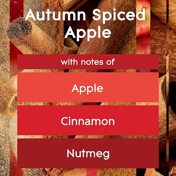 GLADE PLUGINS REFILLS AIR FRESHENER, SCENTED AND ESSENTIAL OILS FOR HOME AND BATHROOM, AUTUMN SPICED APPLE, LIMITED EDITION SCENT, 3.35 FL OZ, 5 COUNT