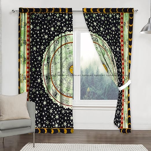 Sophia Art Cortinas Para Puerta O Balcon Diseno De Mandala