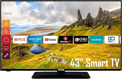 Telefunken D43f551n1cw 43 Zoll Fernseher Full Hd Triple Tuner Smart Tv Works With Alexa Amazon De Heimkino Tv Video