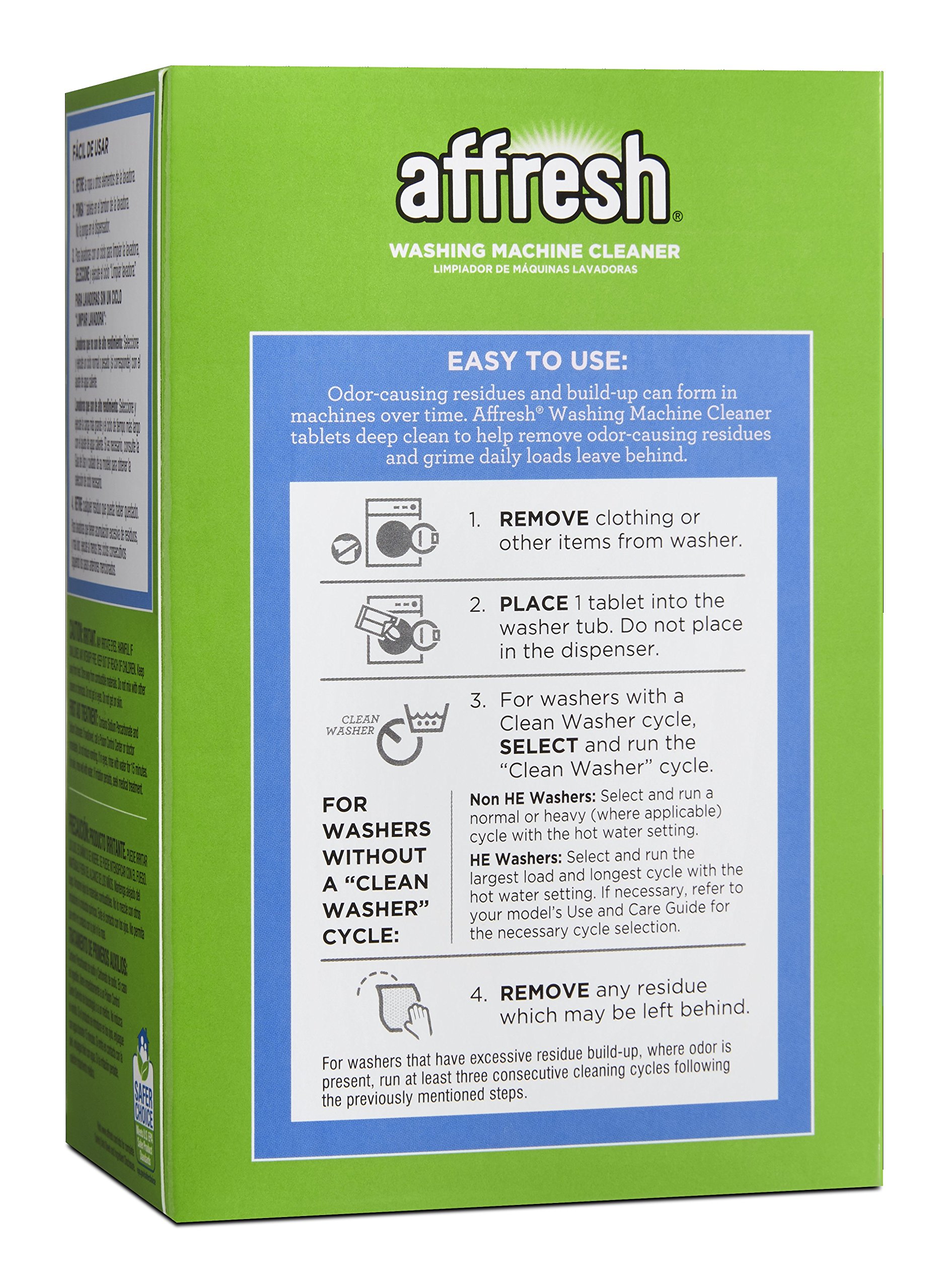 Affresh Washing Machine Cleaner, 6 Tablets Cleans Front Load & Top