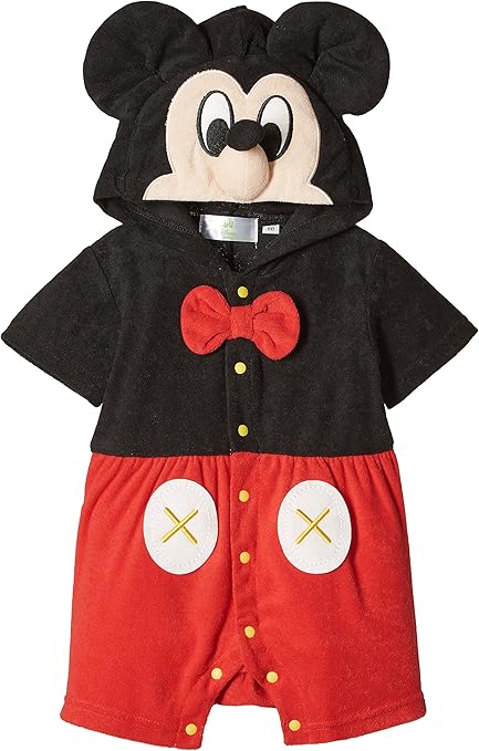 Amazon Disney Baby ミッキーなりきりカバーオール 90 ブラック ロンパース カバーオール ベビー マタニティ 通販