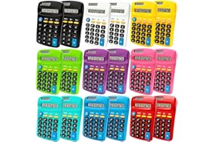 18 Pack Pocket Calculator Bulk: 8 Digit Hand Held Basic Calculator Small Solar Battery Dual Power Mini Calculators for Classr