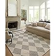 Loloi Chris Loves Julia x Francis Collection FRA-01 Area Rug 5'-0" x 7'-6" Beige/Charcoal Rectangular