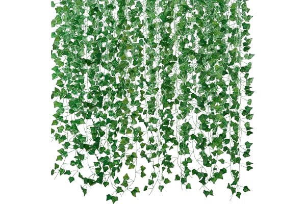 Freyalife Fake Vines for Room Decor(12 Pack 84 Feet) Aesthetic Artificial Plant Ivy Leaves Hanging Greenery Garlands for Home