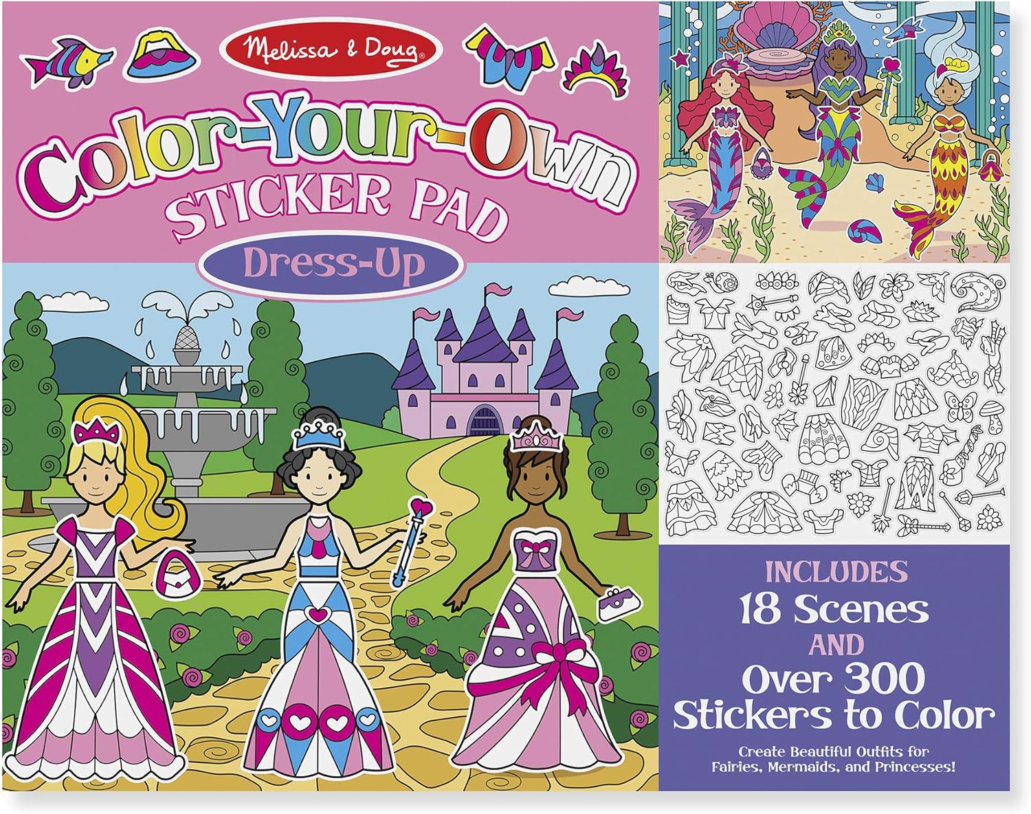 melissa and doug reusable sticker pad dress up