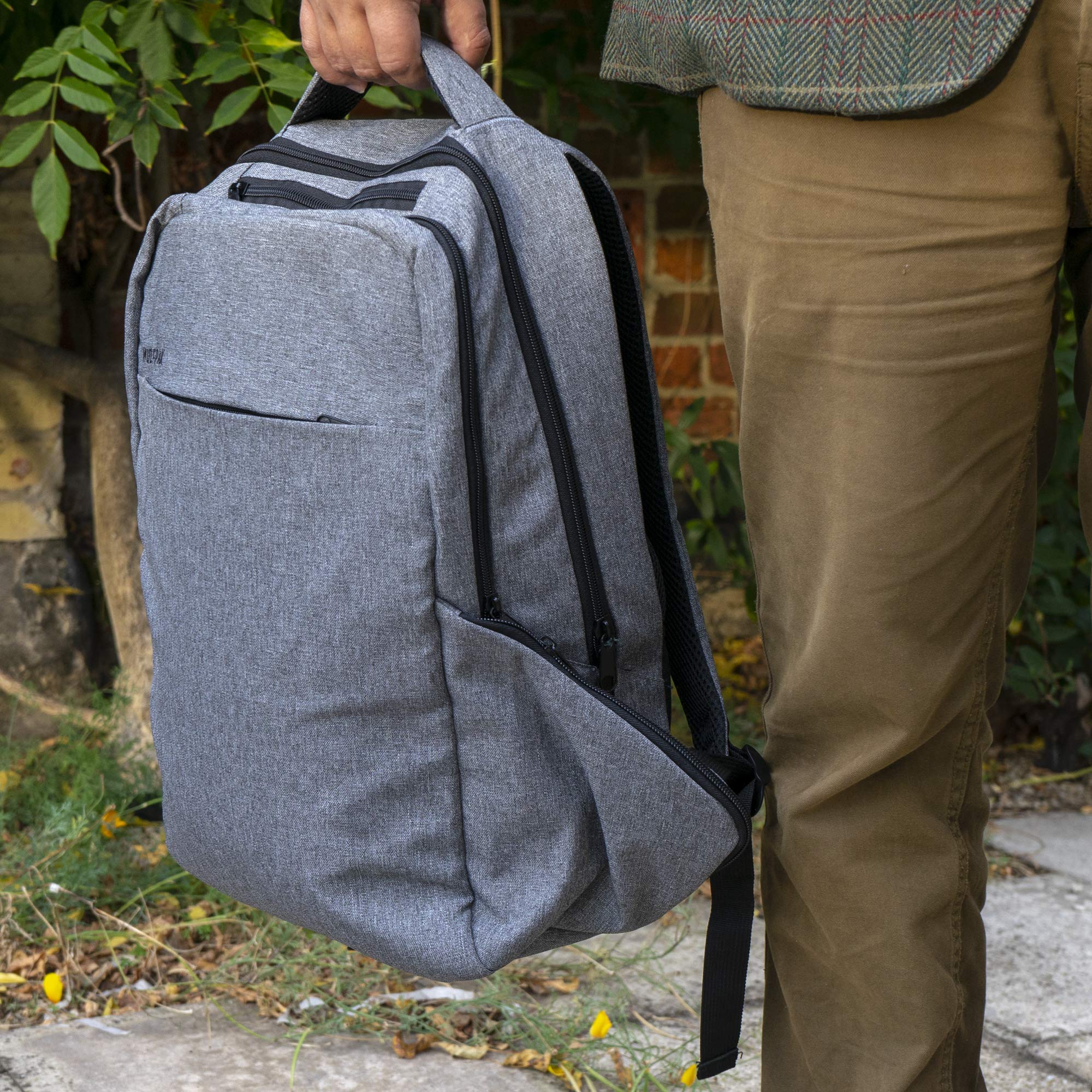 Laptop Backpack - Wulfpac professional anti-theft business rucksack - large, cool, slim, water-proof (resistant) bag - for school travel women girls men boys - fits 14, 15-.6, 16-.6, 17-.3 inch laptop