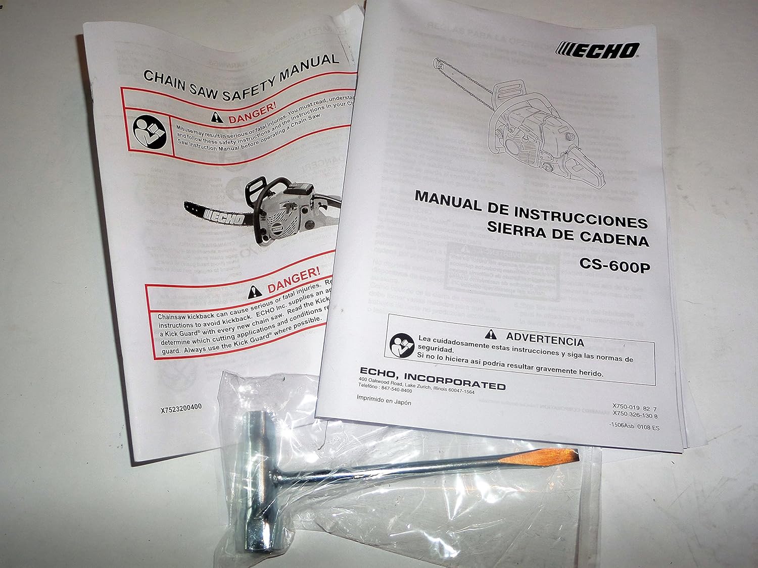 Amazon.com: Echo Chainsaw CS-600 P Manual and Bar Tool - OEM: Garden &  Outdoor