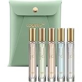 LOVERY Birthday Gifts For Her and Him, Perfume Set Pack of 5 - Perfume Sampler Sets for Women & Men with Leather Pouch - 10ml Mini Perfume for Travel Gifts, Solo Scent & Layering Fragrances