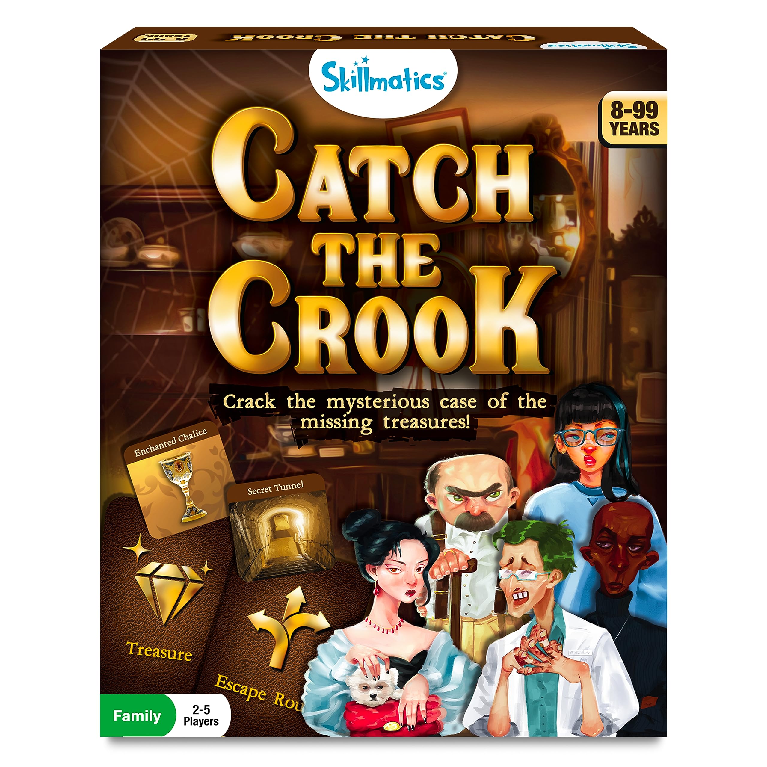 Skillmatics Board Game - Catch The Crook, Family Friendly Game of Predictions, Strategy Game, Gifts for Kids Ages 8, 9, 10 & Up