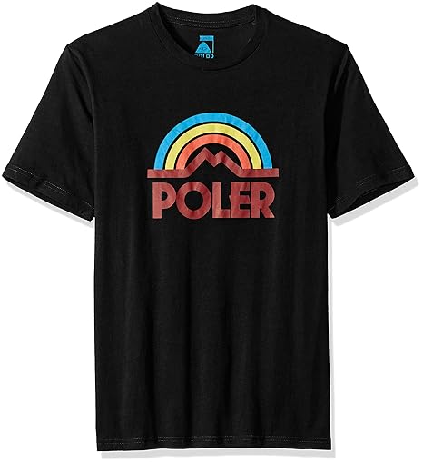 POLER Herren T-Shirt T-Shirt Mountain Rainbow