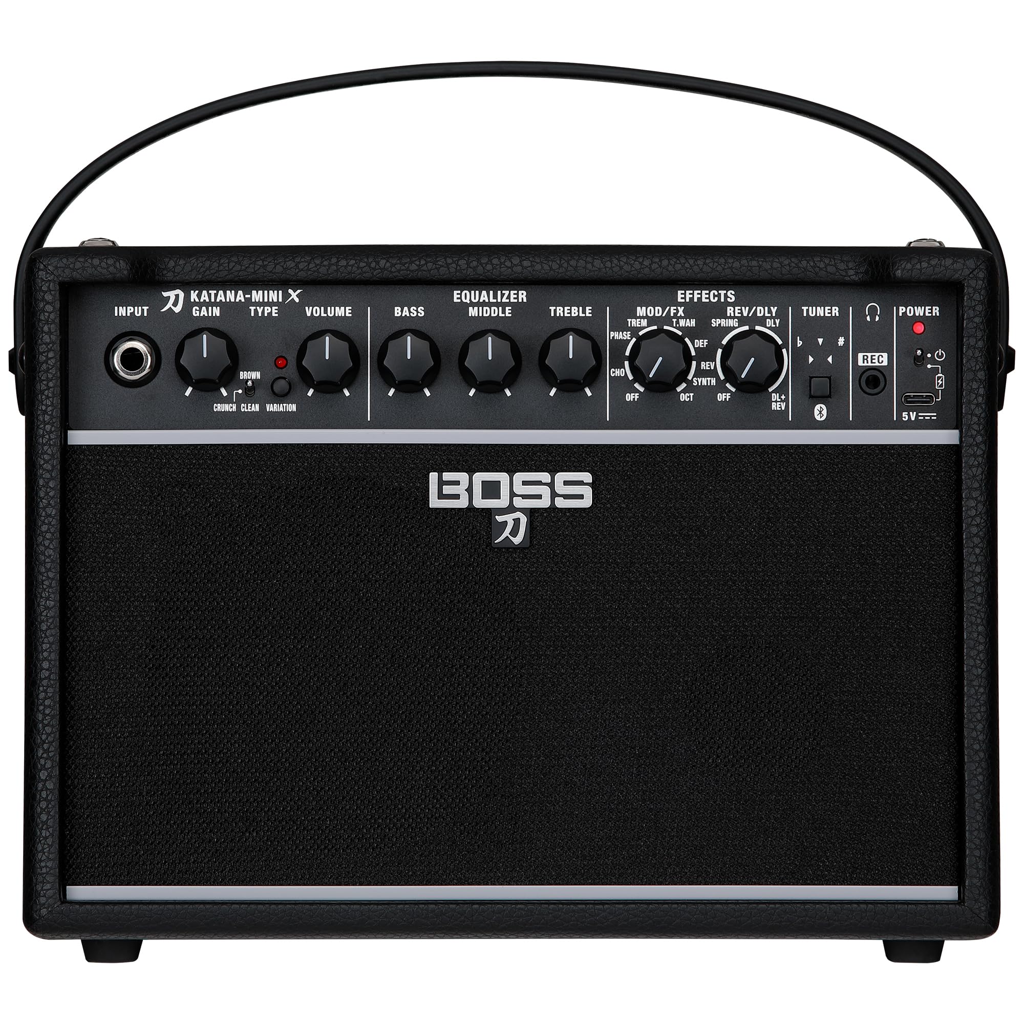 Photo 1 of BOSS Katana-Mini X | Powerful 10-Watt Mini Amplifier for Electric, Acoustic & Bass | Tube Logic Design | Custom 5” Speaker | Versatile Sounds & Dual Effects | Bluetooth | Built-in Rechargeable Battery