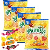 Fruit Chews Candy, Mamba Fruit Chews, Pack of 4 (3.52 Ounce Each Bag)