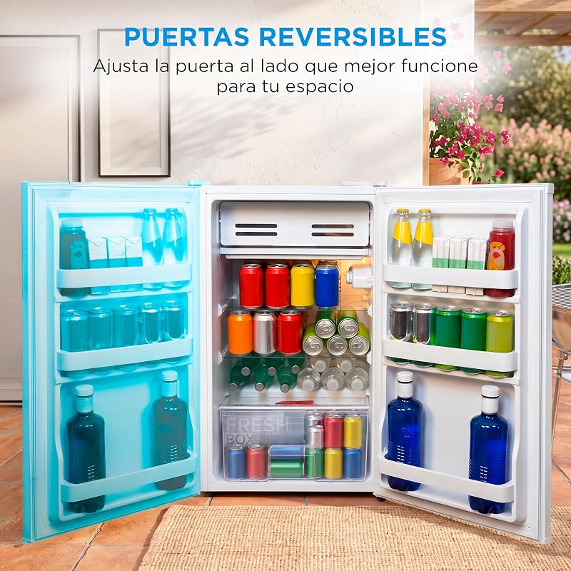 Frigorífico Pequeno 93 L | 84 cm x 54 cm | Silêncio 39 dB | Baixo Consumo