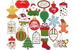 Giiffu 80-Pack Christmas Gift Tags with Untied Strings – 20 Glitter Designs, 3.5-Inch Holiday Name Tags & Labels for DIY Wrapping and Presents