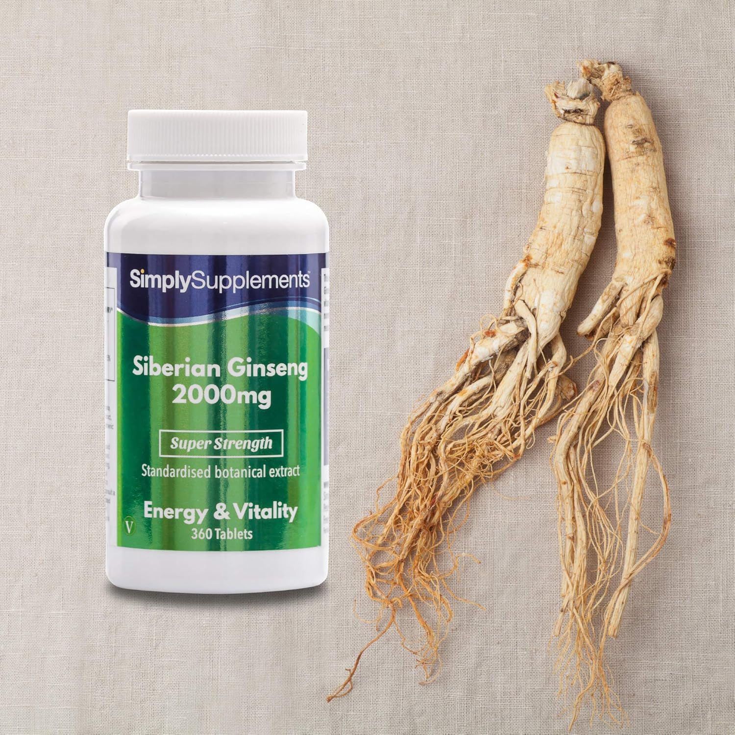 Siberian Ginseng 2000mg for Energy (360 Tablets): Health & Personal Care