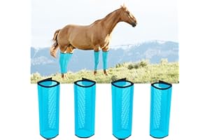 ROPTO Mesh Fly Boots for Horses Set of 4, Horse Leg Guards Leg Wraps, Horse Leg Protectors
