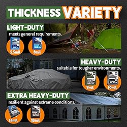 RAINDEWAY Tarps 8x10 Feet,Tarp Waterproof,9Mil