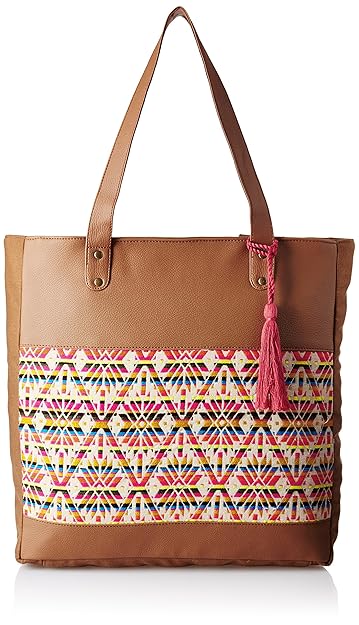 Kanvas Katha Vertical Tote Womens Tote Bag (Brown) (KKVTJ016)