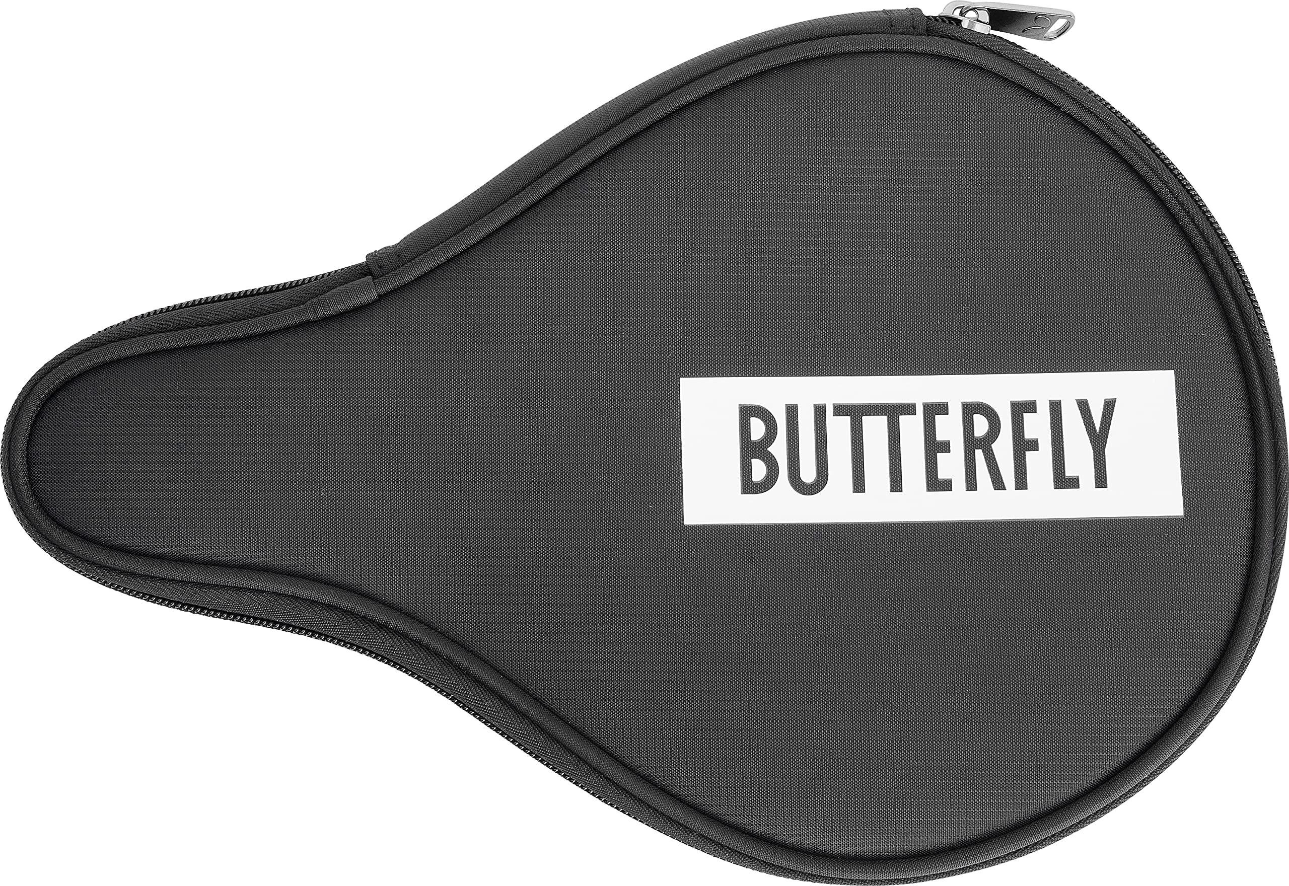 Butterfly Table Tennis Racket Cover Logo Case Round Table Tennis Cover for One Racket Oval Design Black