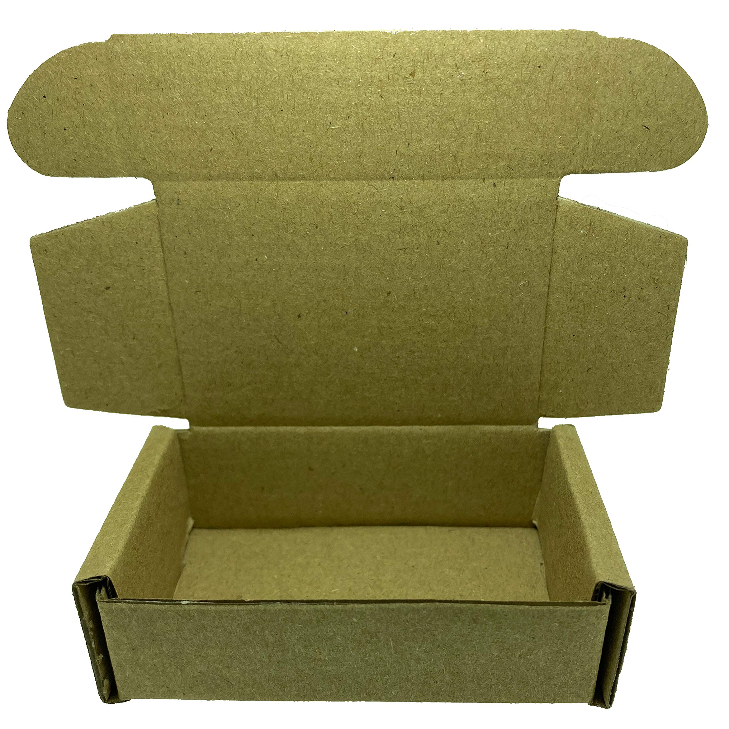 NKlaus hinged lid cardboard box approx. 200 pieces 6x4x2cm packing kraft paper cardboard box for small promotional gifts brown 1000