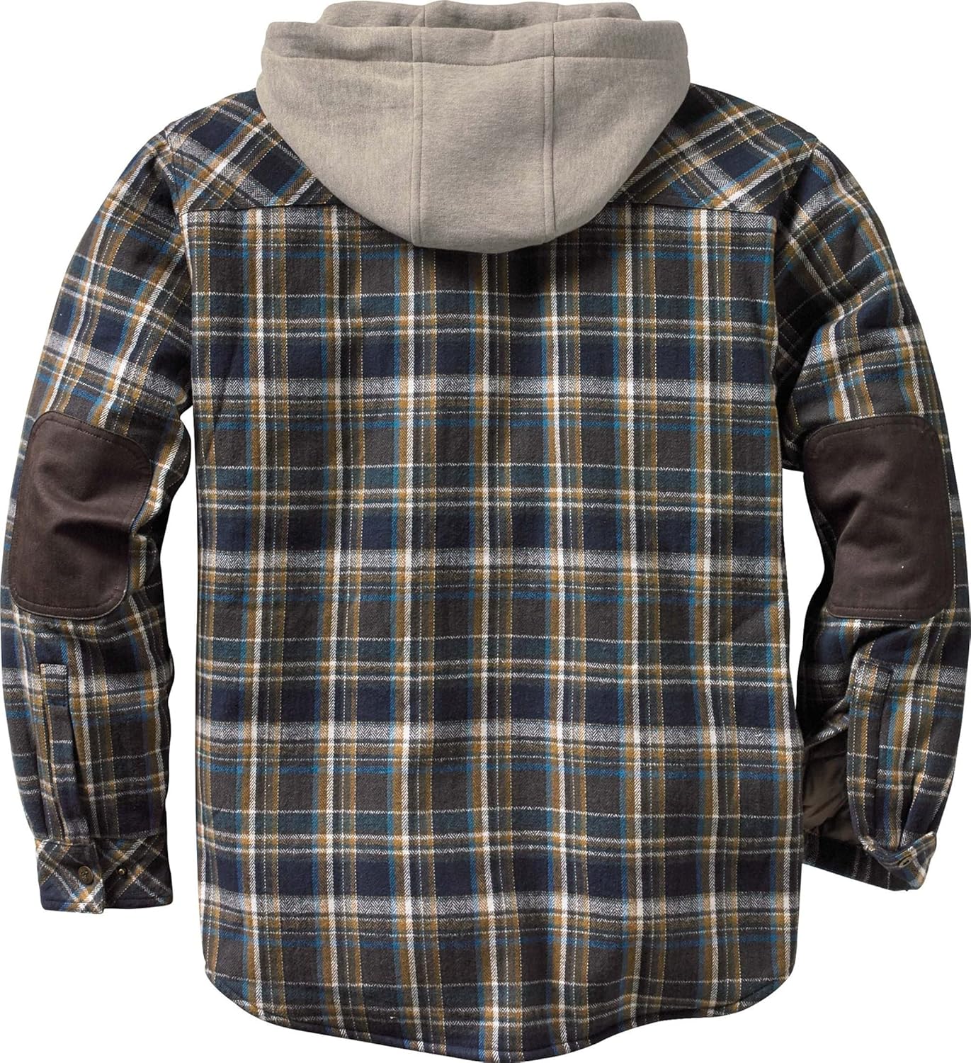Legendary Whitetails Men's Camp Night Berber Lined Hooded Flannel Shirt Jacket: Clothing