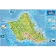Oahu Hawaii Adventure Map Franko Maps Laminated Poster