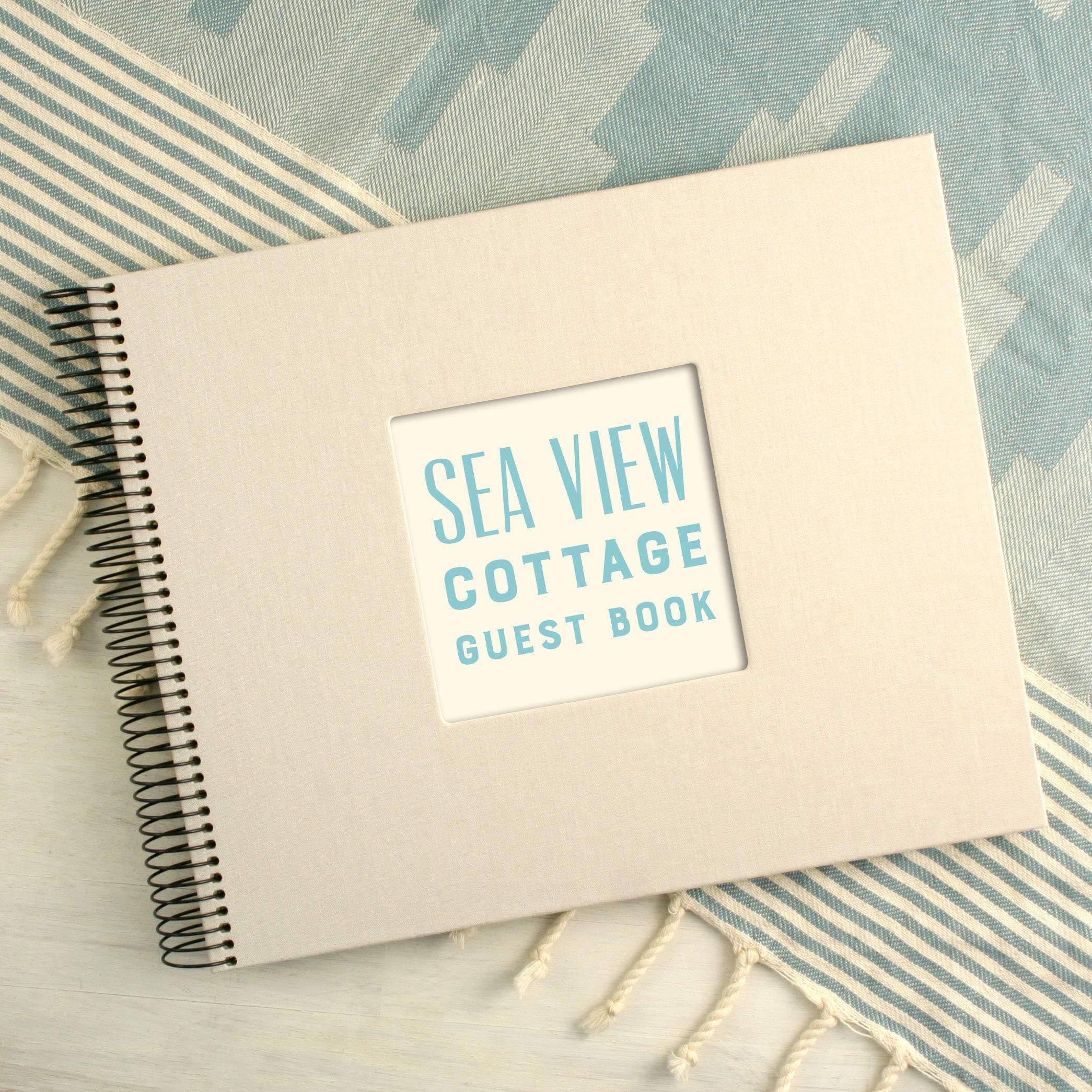 Personalised Typographic Spiral Bound Guest Book