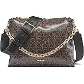 Calvin Klein womens Rain Triple Compartment Chain Crossbody