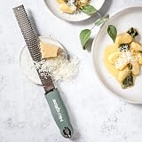 Microplane Zester Grater in Eucalyptus Green - Fine Stainless Blade USA Made view 8